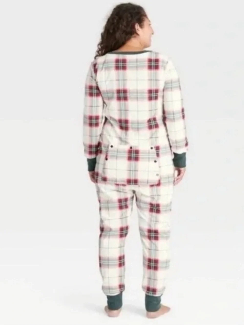 Hearth & Hand with Magnolia Plaid Adult One Piece Pajama Union Suit L Unisex